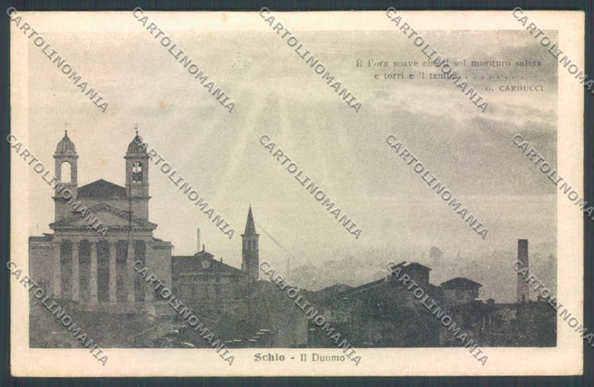 Vicenza Schio Giosuè Carducci cartolina ZB7940 – fronte