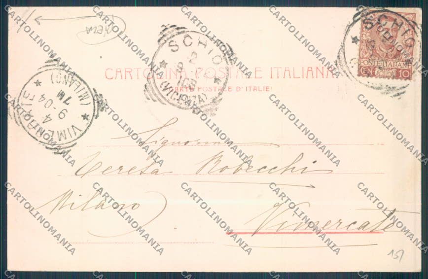 Vicenza Schio PIEGA cartolina ZB7965 – retro