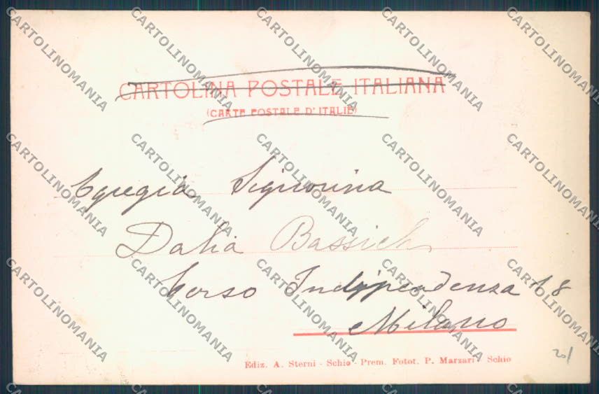 Vicenza Schio cartolina ZB7977 – retro
