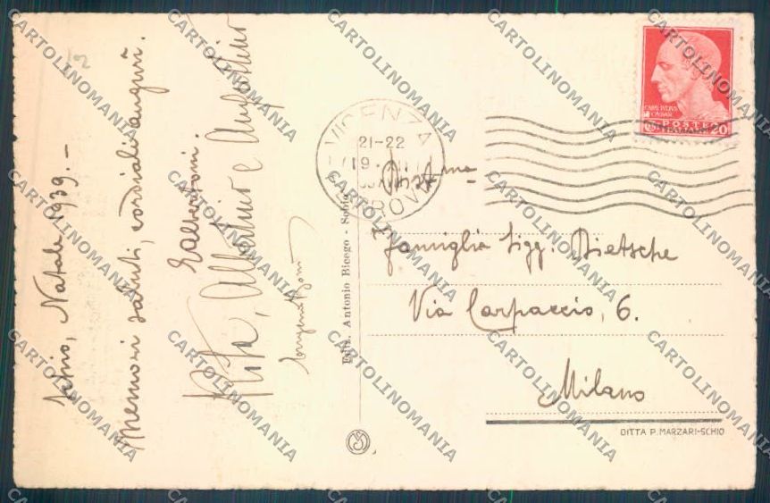 Vicenza Schio cartolina ZB7999 – retro