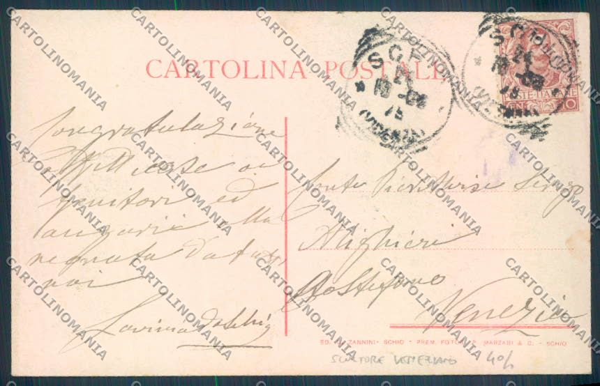 Vicenza Schio Fratelli Pasini cartolina ZB8008 – retro