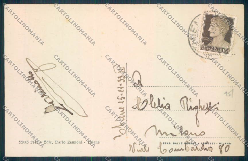 Vicenza Thiene cartolina ZB8028 – retro