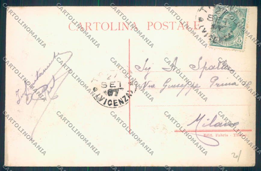 Vicenza Thiene cartolina ZB8036 – retro