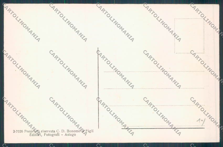 Vicenza Asiago Monumento Beata Bonomo cartolina ZB8049 – retro