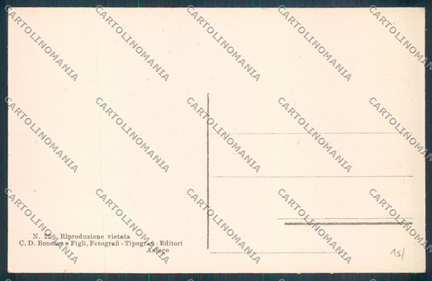 Vicenza Asiago Monumento Beata Bonomo cartolina ZB8064 – retro