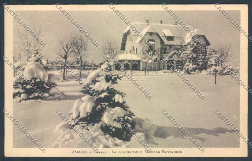Vicenza Asiago Stazione Ferroviaria Nevicata cartolina ZB8091 – fronte