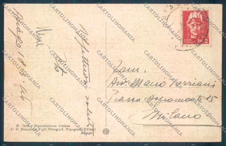 Vicenza Asiago Stazione Ferroviaria Nevicata cartolina ZB8091 – retro