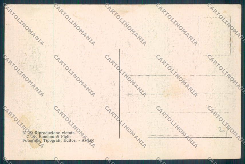 Vicenza Asiago Monumento Beata Bonomo cartolina ZB8096 – retro