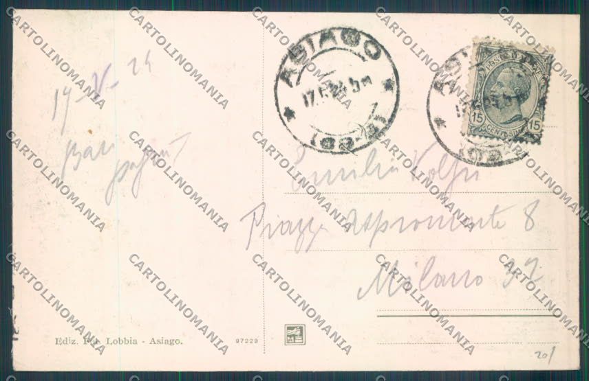 Vicenza Asiago Rovine cartolina ZB8107 – retro