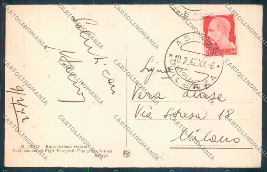 Vicenza Asiago Nevicata cartolina ZB8110 – retro