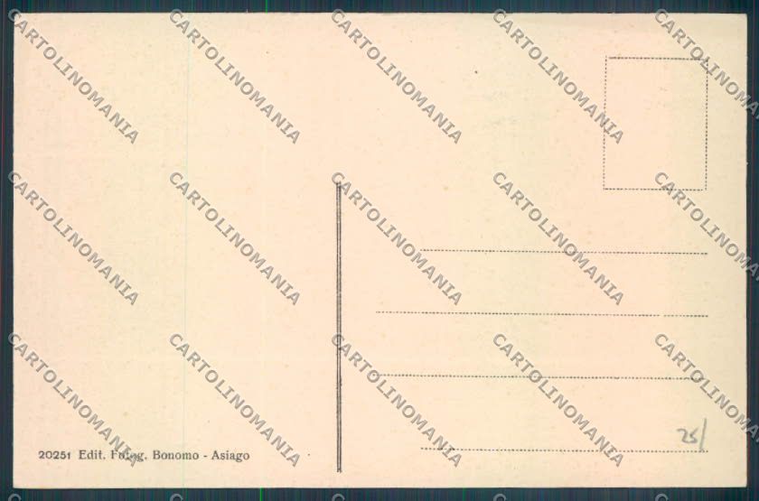 Vicenza Asiago Stazione Ferroviaria cartolina ZB8113 – retro
