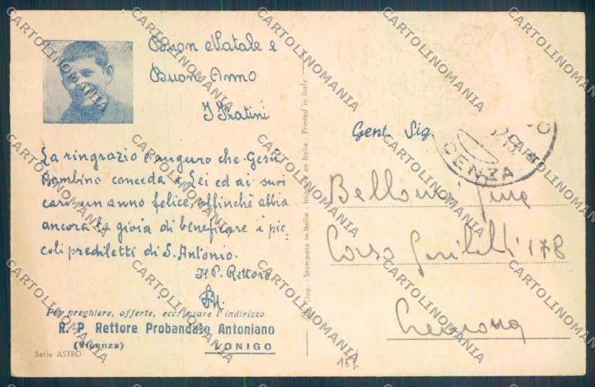 Vicenza Lonigo Buon Natale cartolina ZB8141 – retro