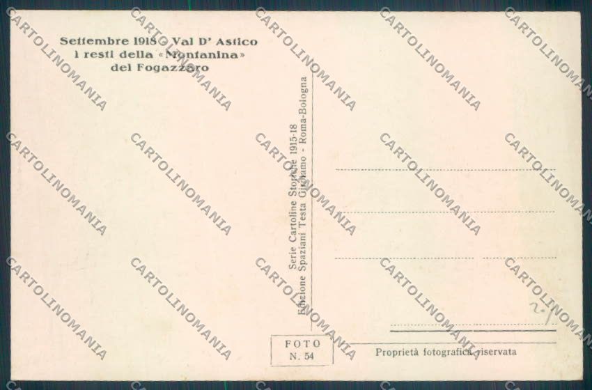 Vicenza Arsiero Resti Montanina del Fogazzaro Foto cartolina ZB8200 – retro