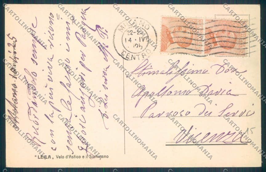 Vicenza Velo d'Astico cartolina ZB8217 – retro