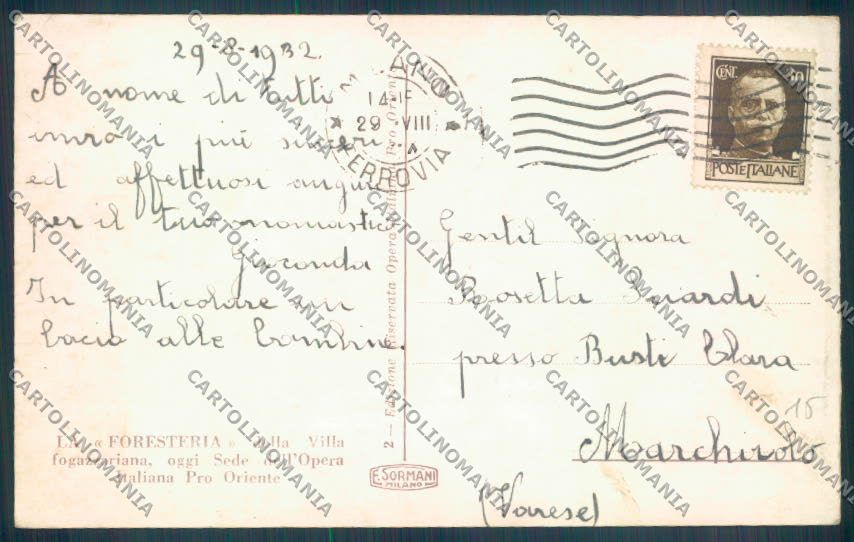 Vicenza Velo d'Astico cartolina ZB8218 – retro