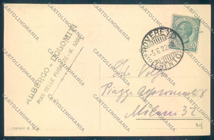 Vicenza Pian delle Fugazze cartolina ZB8246 – retro