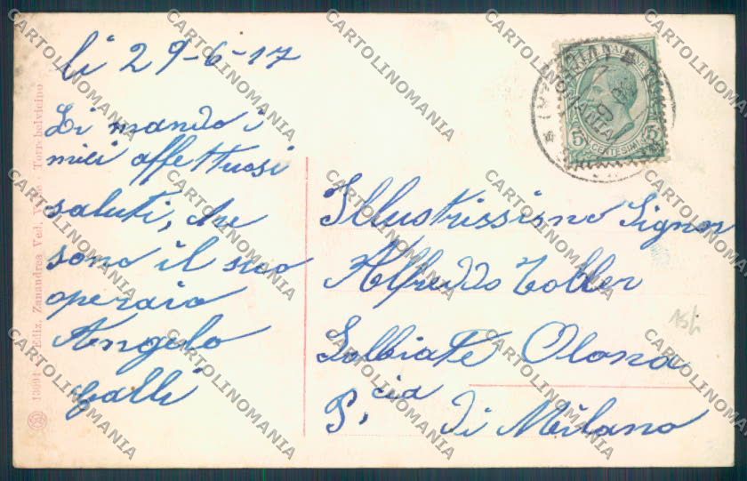 Vicenza Torrebelvicino cartolina ZB8259 – retro