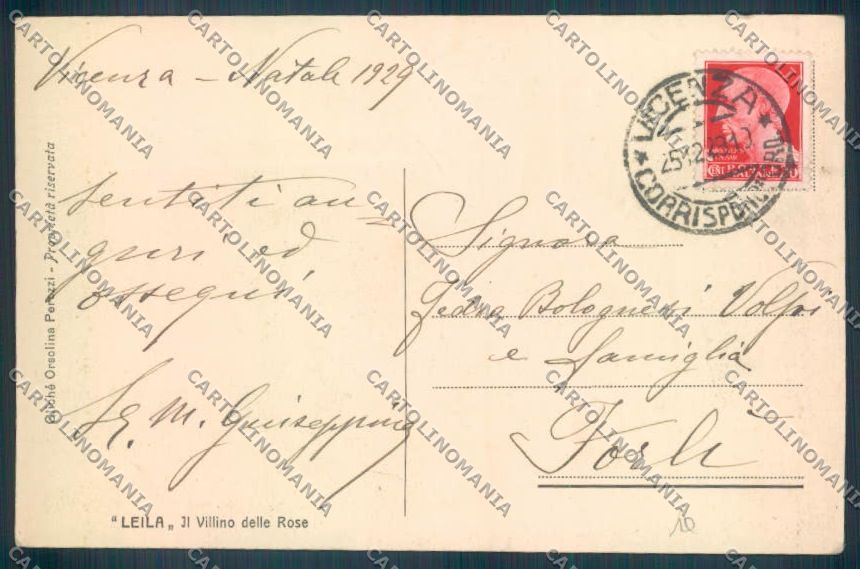 Vicenza Velo d'Astico cartolina ZB8268 – retro