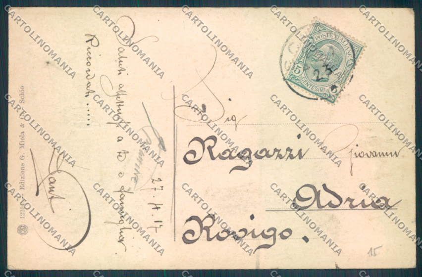 Vicenza Velo d'Astico Fogazzaro PIEGHINE cartolina ZB8270 – retro