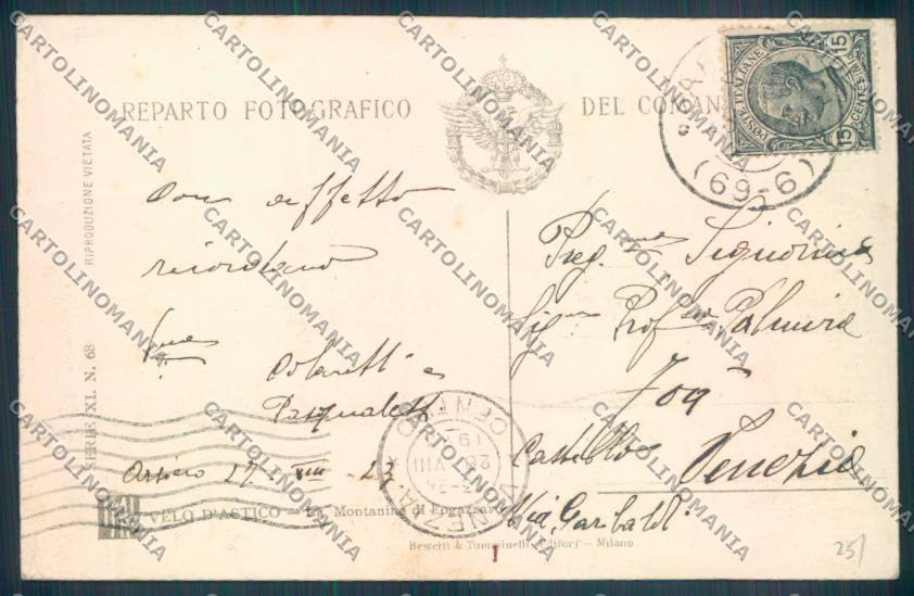 Vicenza Velo d'Astico Reparto Fotografico Supremo Fogazzaro cartolina ZB8274 – retro