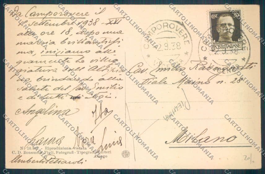 Vicenza Camporovere PIEGHINA cartolina ZB8290 – retro