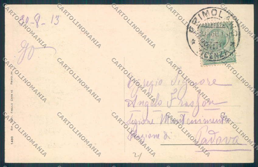 Vicenza Primolano cartolina ZB8291 – retro