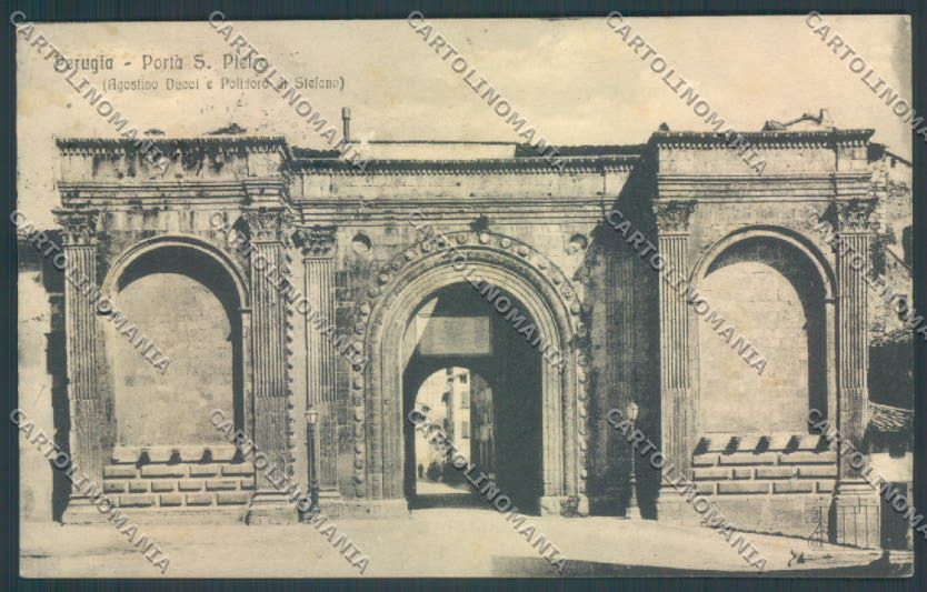 Perugia Città Porta San Pietro ABRASA cartolina ZB8391 – fronte