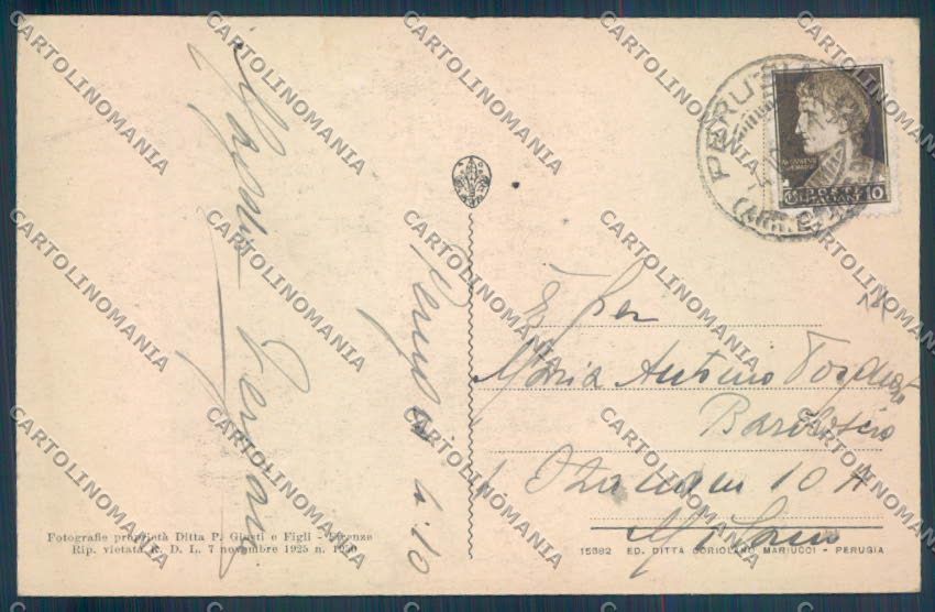 Perugia Città cartolina ZB8416 – retro