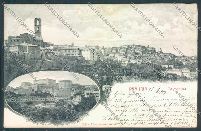 Perugia Città ABRASA PIEGA Alterocca cartolina ZB8467 – fronte