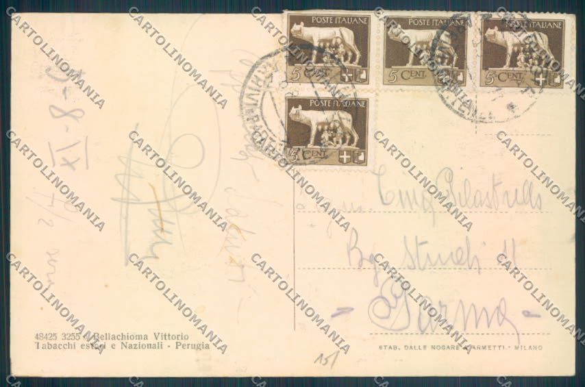 Perugia Città cartolina ZB8483 – retro