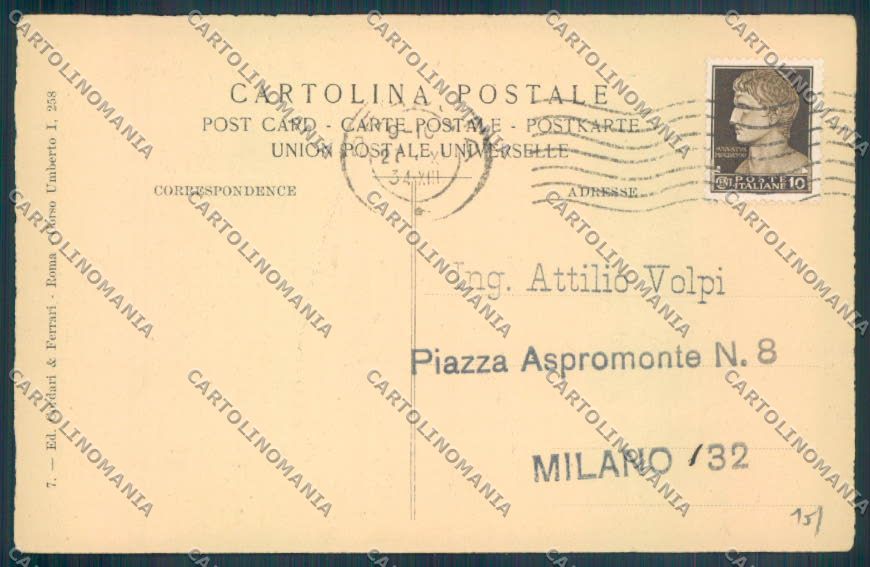 Perugia Città cartolina ZB8484 – retro