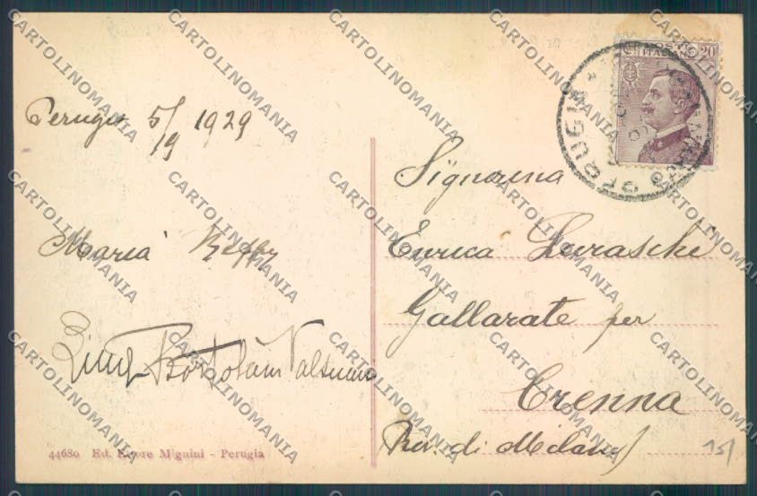 Perugia Città cartolina ZB8491 – retro