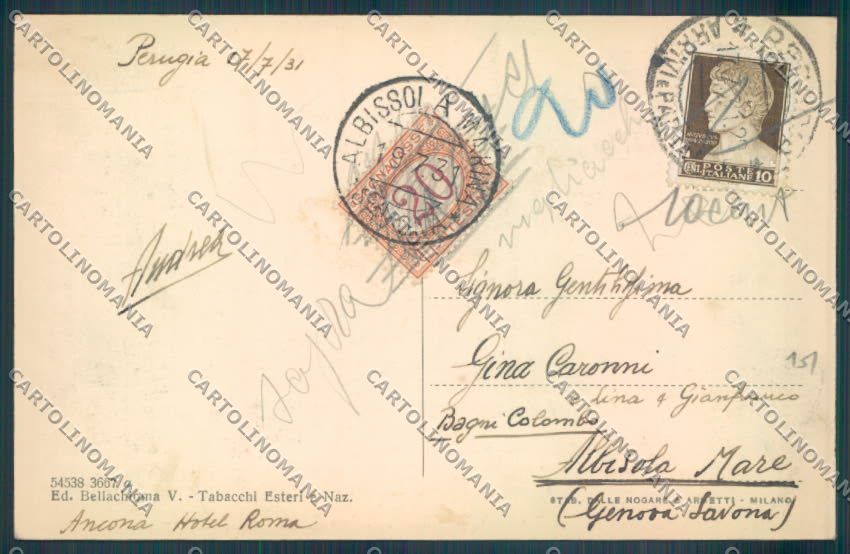 Perugia Città cartolina ZB8493 – retro