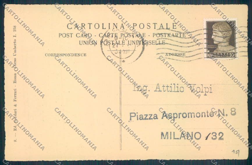 Perugia Città cartolina ZB8497 – retro