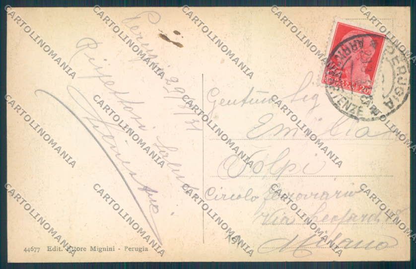 Perugia Città cartolina ZB8509 – retro