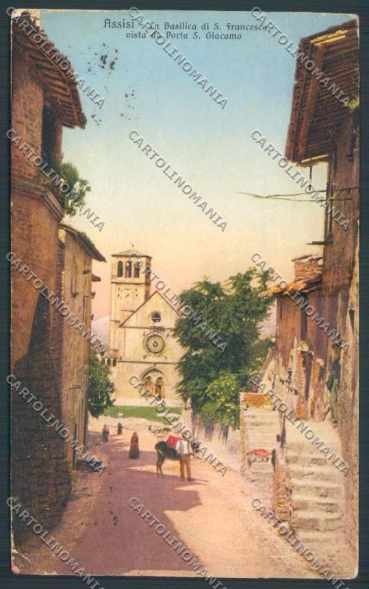 Perugia Assisi PIEGHINA ABRASA cartolina ZB8529 – fronte
