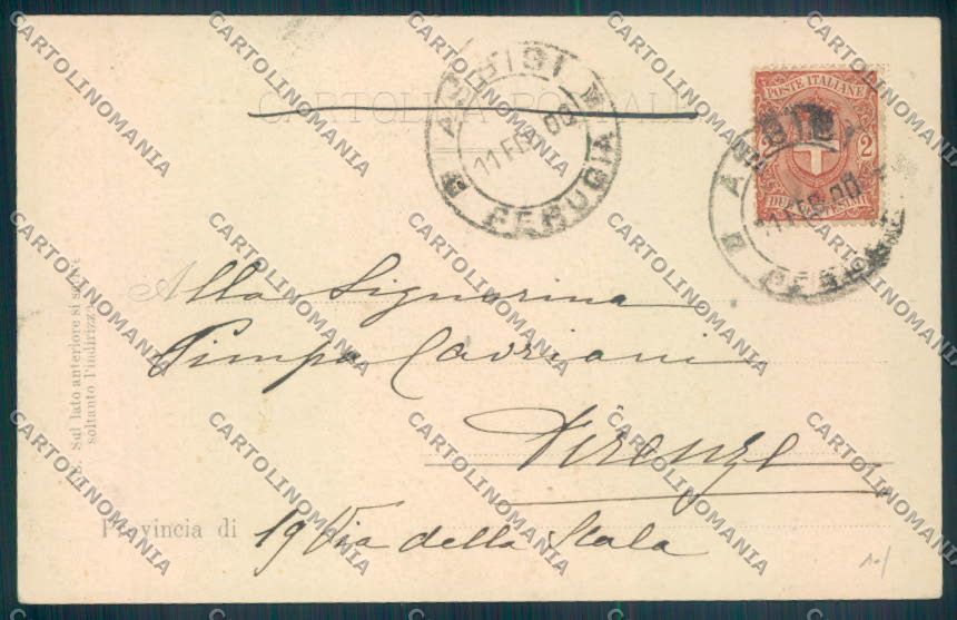 Perugia Assisi cartolina ZB8543 – retro