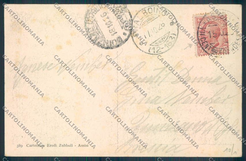 Perugia Assisi cartolina ZB8555 – retro