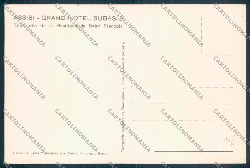 Perugia Assisi cartolina ZB8560 – retro