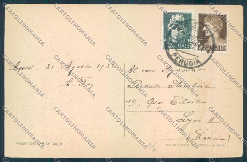 Perugia Assisi cartolina ZB8563 – retro