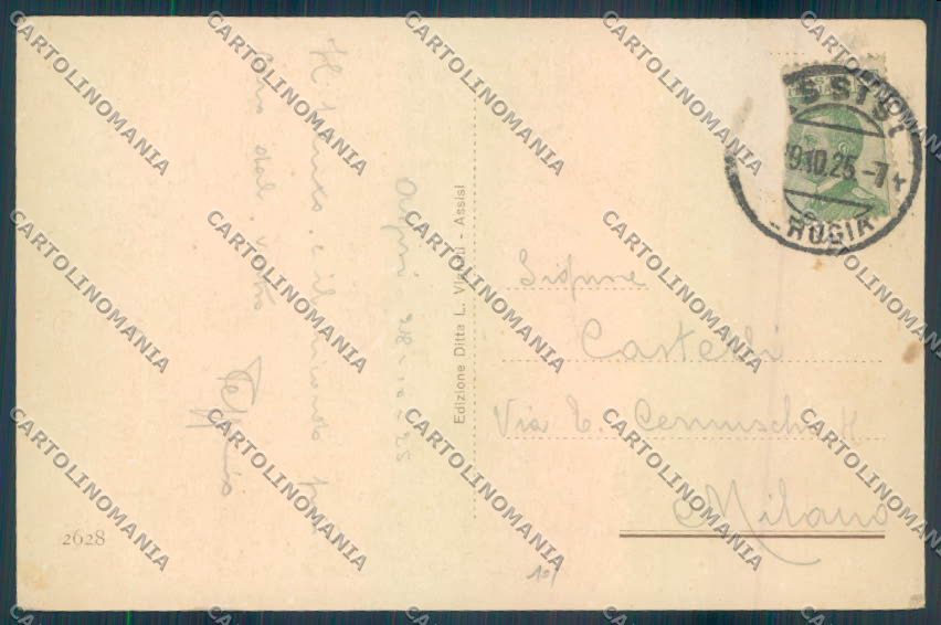 Perugia Assisi ABRASA cartolina ZB8580 – retro