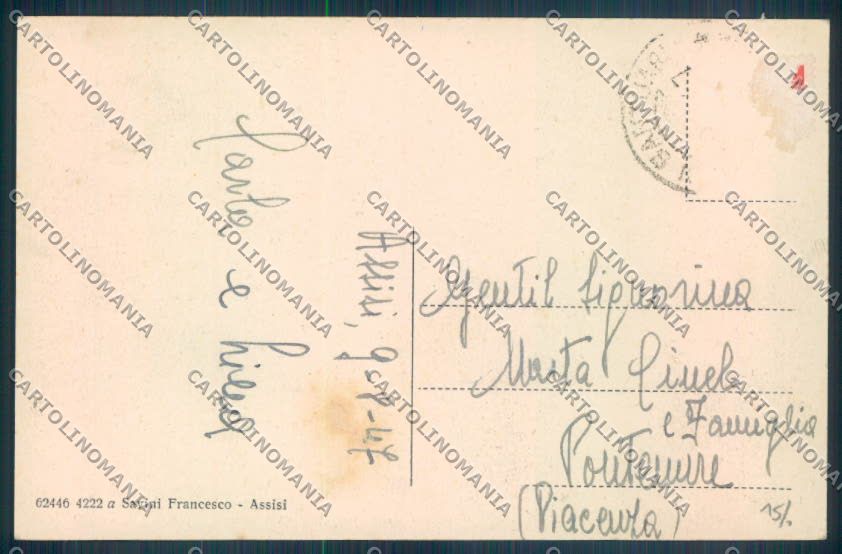 Perugia Assisi cartolina ZB8608 – retro