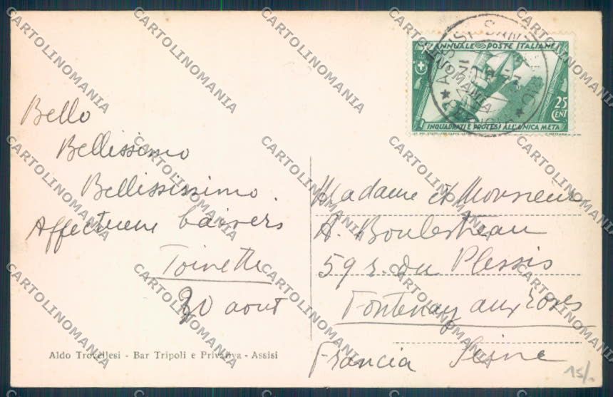 Perugia Assisi cartolina ZB8626 – retro
