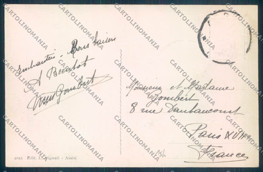 Perugia Assisi cartolina ZB8630 – retro