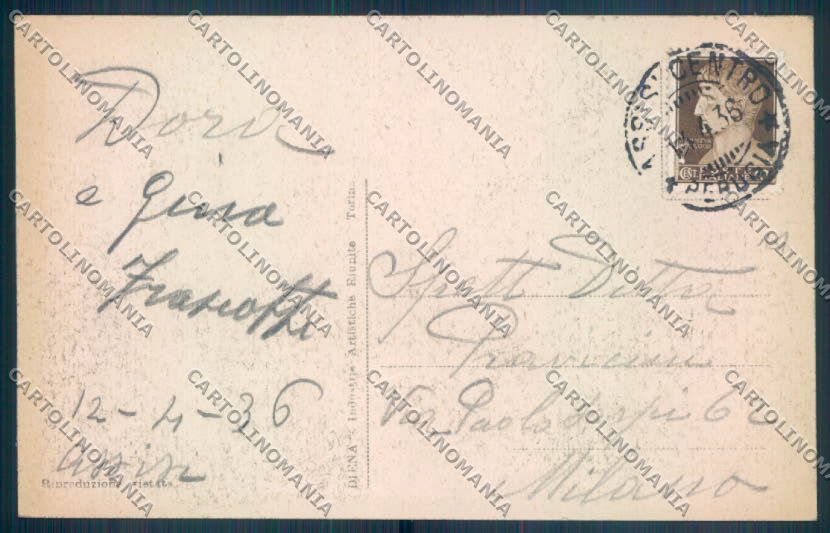 Perugia Assisi cartolina ZB8640 – retro