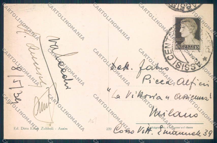 Perugia Assisi cartolina ZB8644 – retro