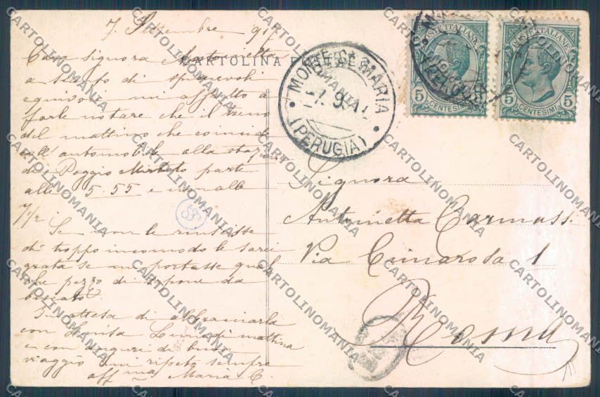 Perugia Monte Santa Maria Tiberina cartolina ZB8661 – retro