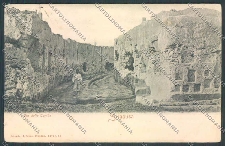 Siracusa Città TRACCE UMIDO cartolina ZB8676 – fronte