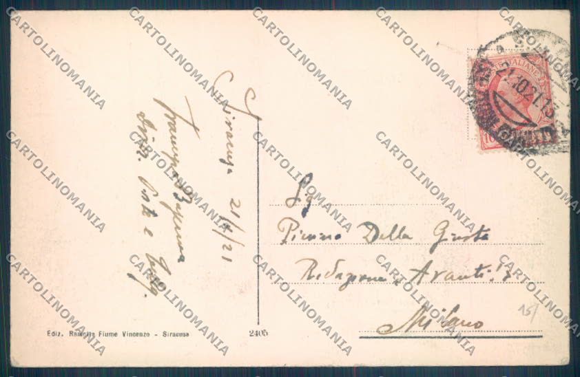 Siracusa Città ABRASA cartolina ZB8697 – retro
