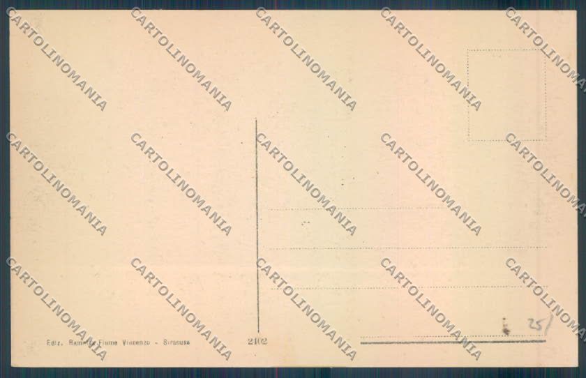 Siracusa Città TAGLIATA E RIPARATA cartolina ZB8748 – retro